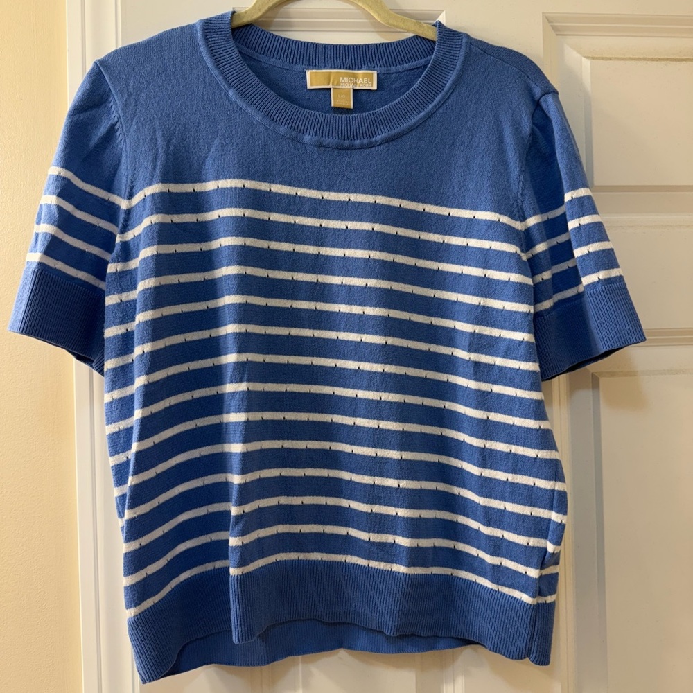 Michael Kors Blue Knit Sweater